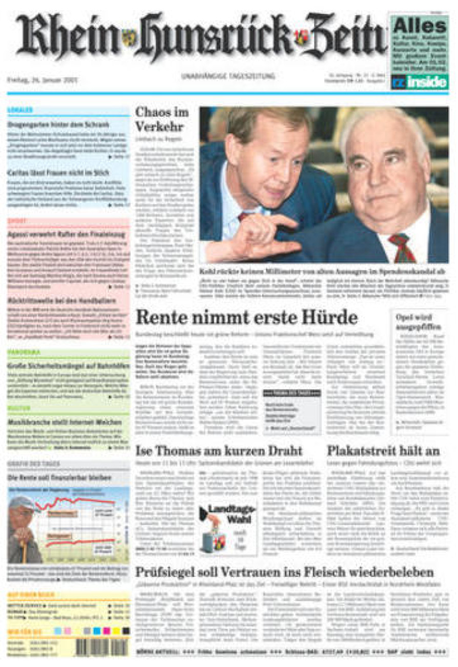 Rhein-Hunsrück-Zeitung vom Freitag, 26.01.2001
