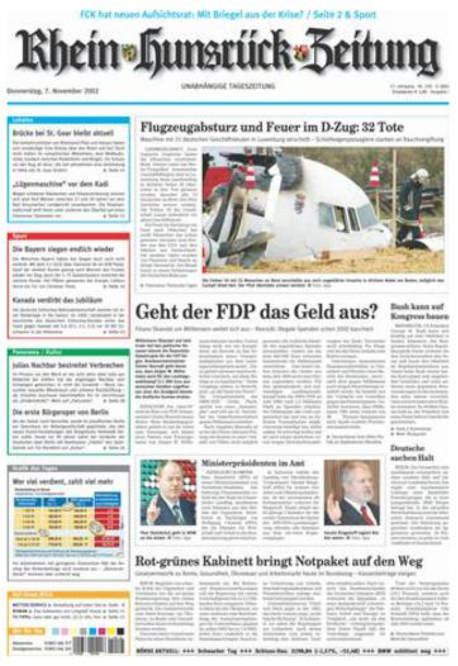 Rhein-Hunsrück-Zeitung vom Donnerstag, 07.11.2002