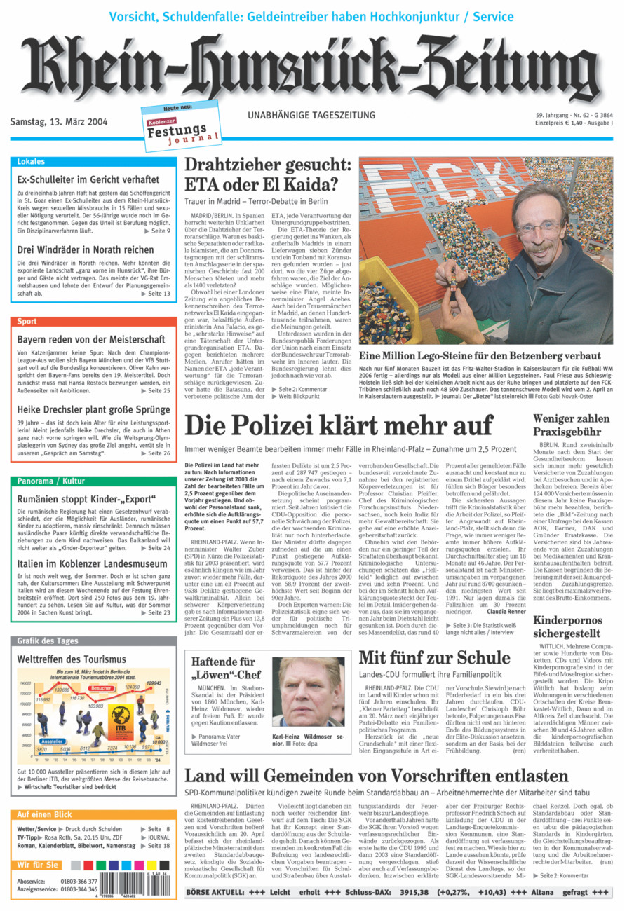 Rhein-Hunsrück-Zeitung vom Samstag, 13.03.2004
