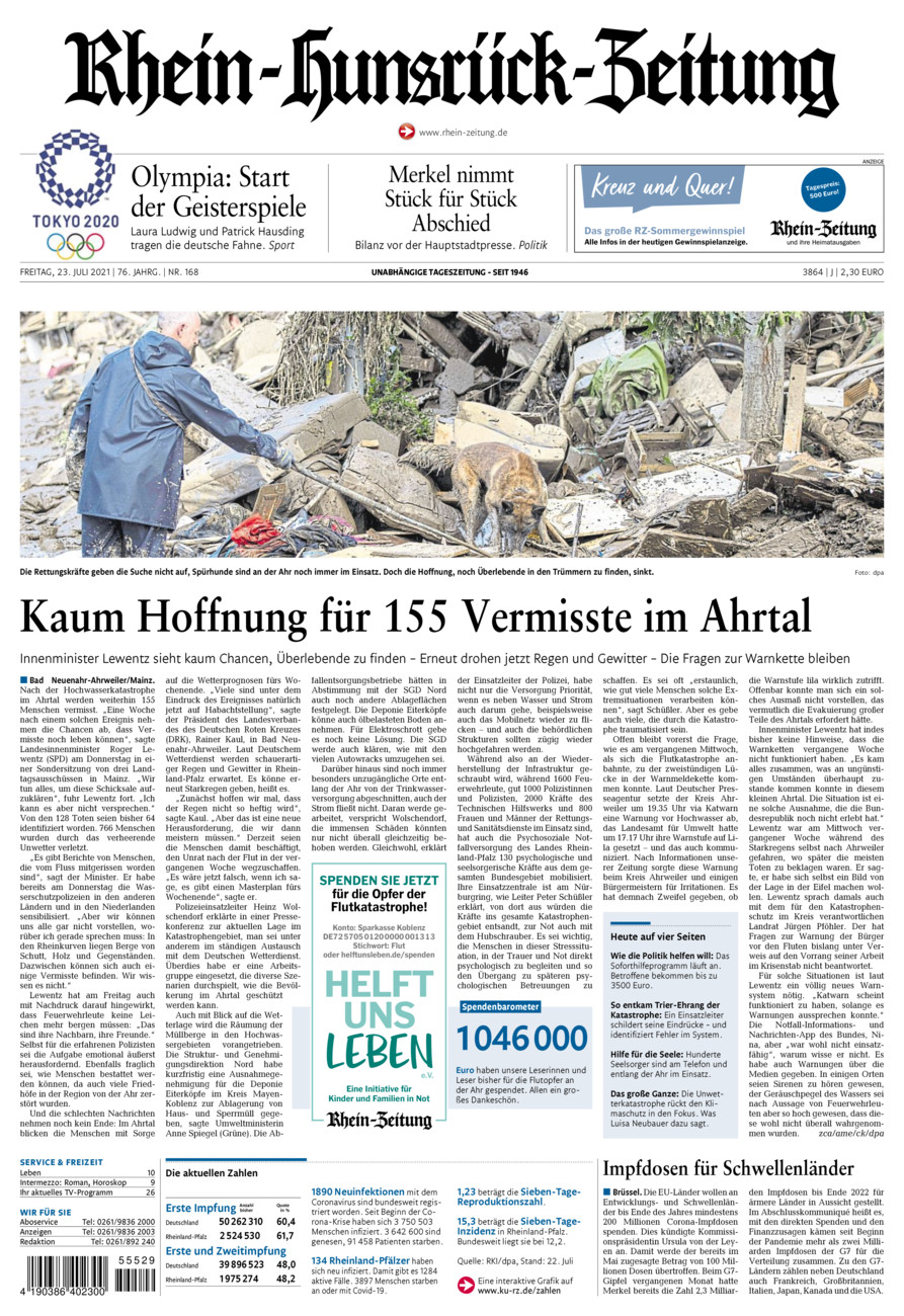 Rhein-Hunsrück-Zeitung vom Freitag, 23.07.2021