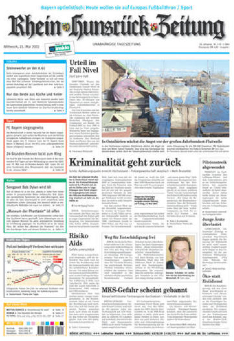 Rhein-Hunsrück-Zeitung vom Mittwoch, 23.05.2001