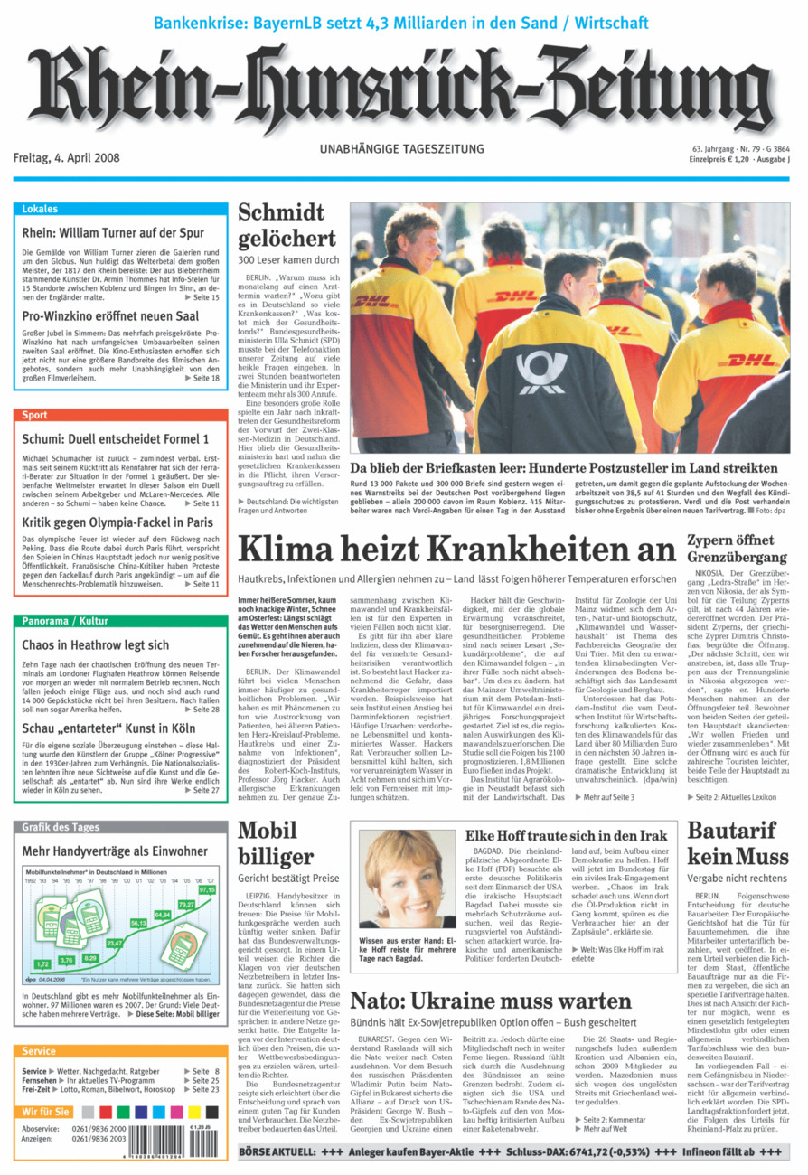 Rhein-Hunsrück-Zeitung vom Freitag, 04.04.2008