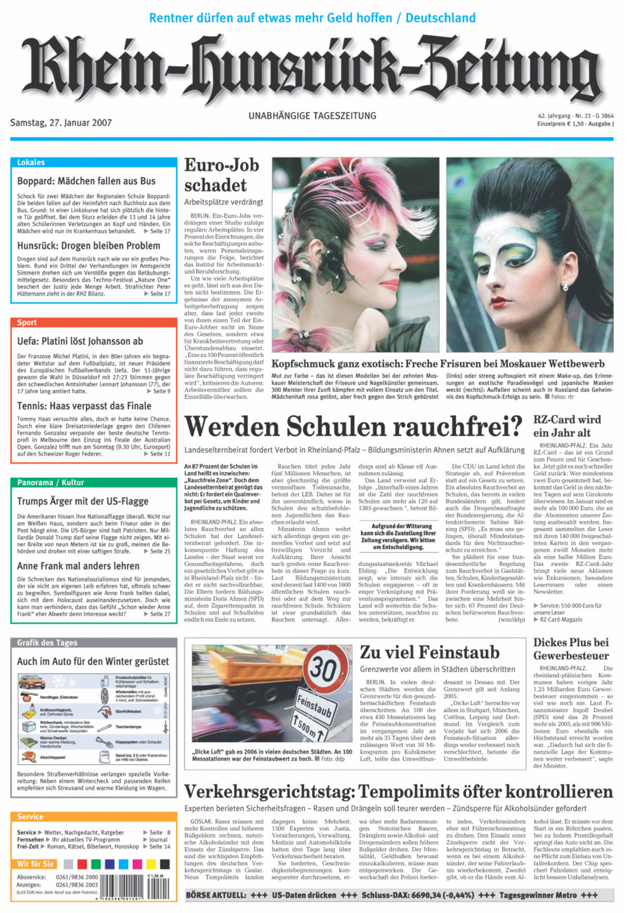 Rhein-Hunsrück-Zeitung vom Samstag, 27.01.2007