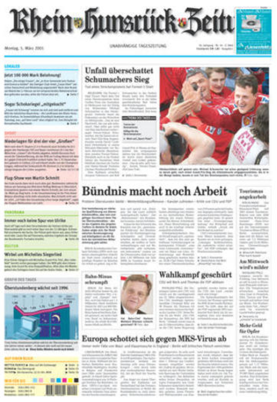 Rhein-Hunsrück-Zeitung vom Montag, 05.03.2001