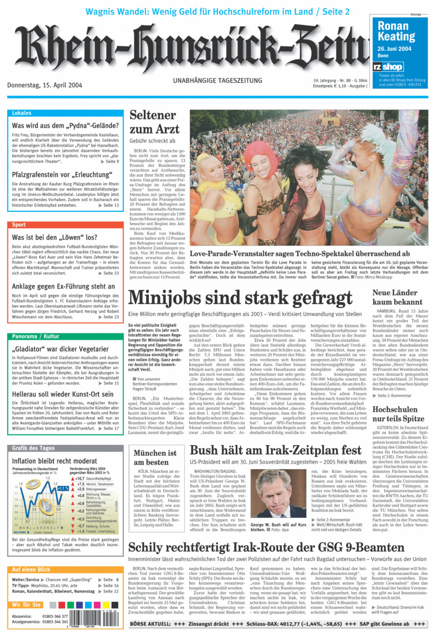 Rhein-Hunsrück-Zeitung vom Donnerstag, 15.04.2004