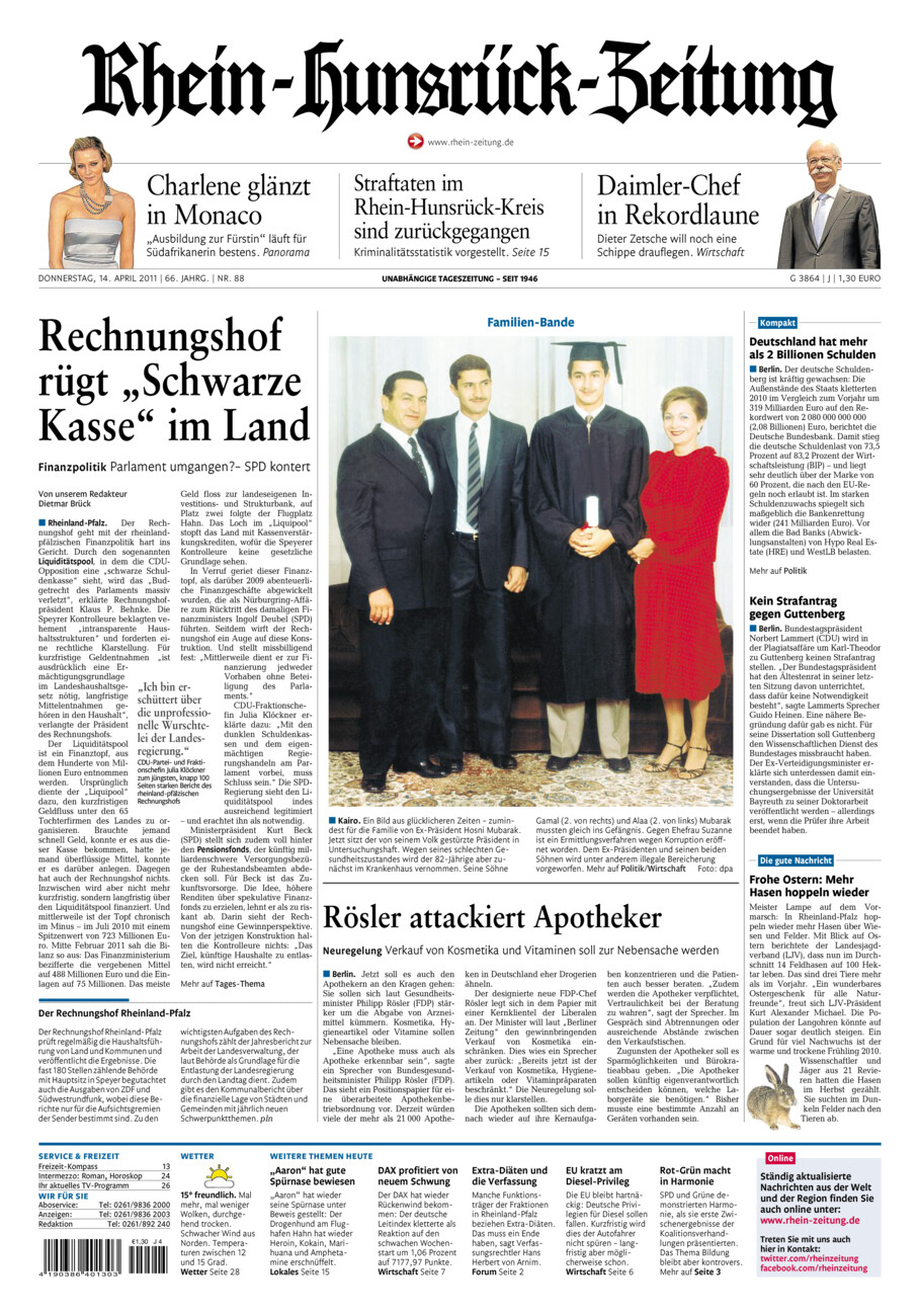 Rhein-Hunsrück-Zeitung vom Donnerstag, 14.04.2011