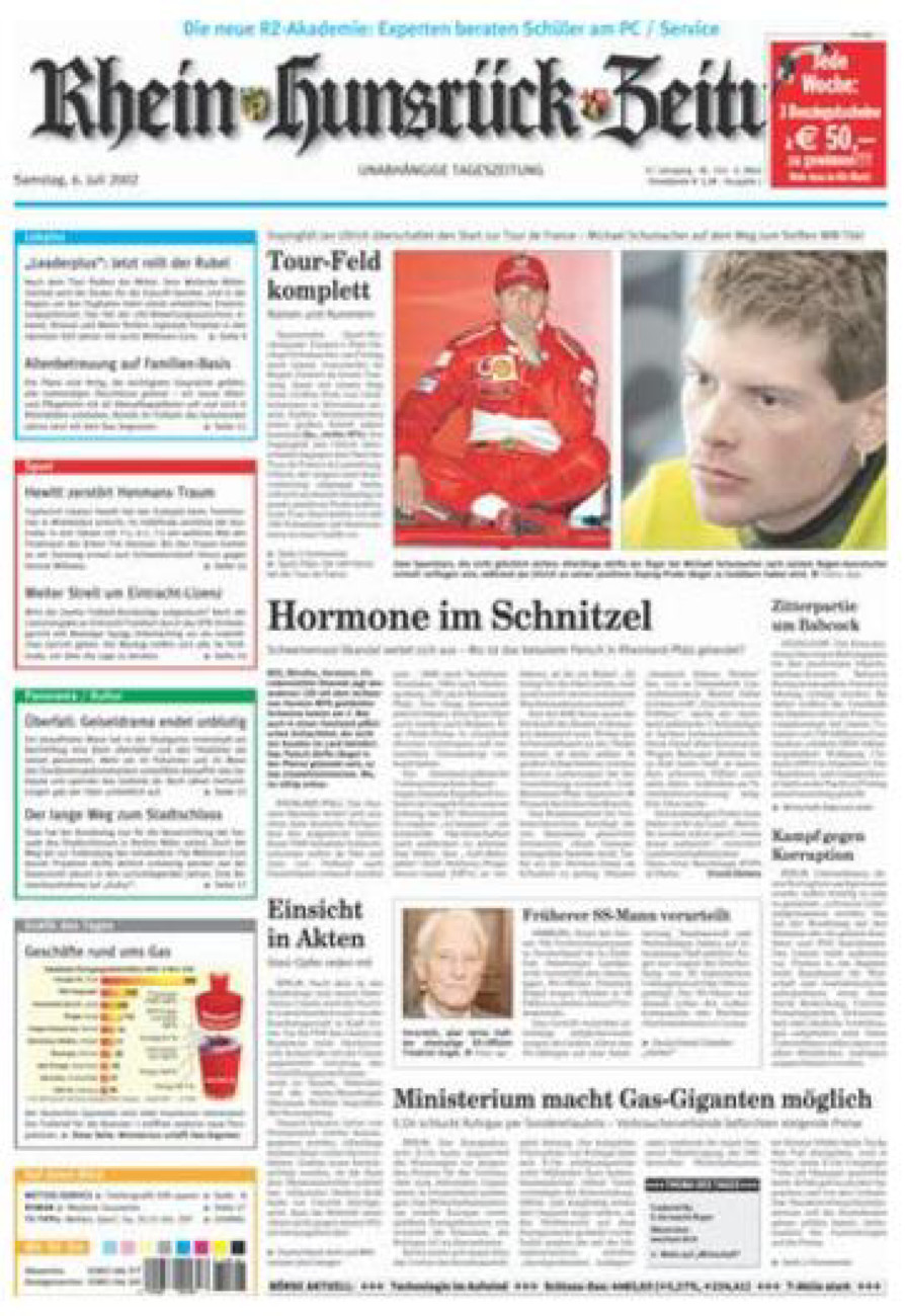 Rhein-Hunsrück-Zeitung vom Samstag, 06.07.2002