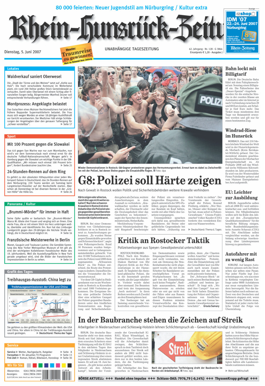 Rhein-Hunsrück-Zeitung vom Dienstag, 05.06.2007