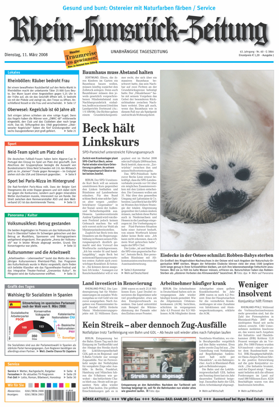 Rhein-Hunsrück-Zeitung vom Dienstag, 11.03.2008