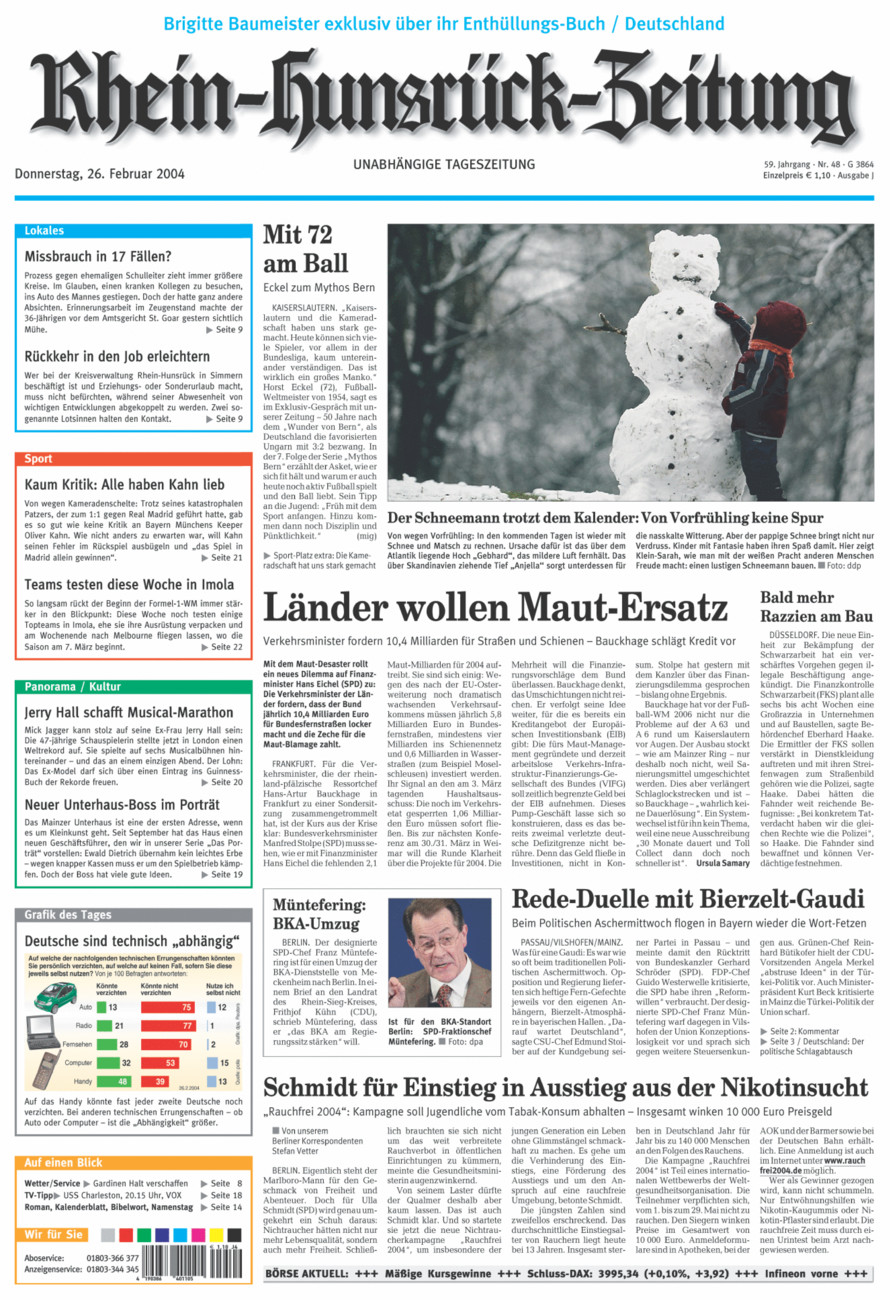 Rhein-Hunsrück-Zeitung vom Donnerstag, 26.02.2004