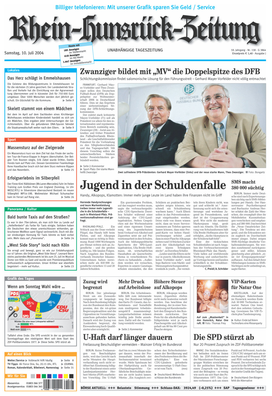 Rhein-Hunsrück-Zeitung vom Samstag, 10.07.2004