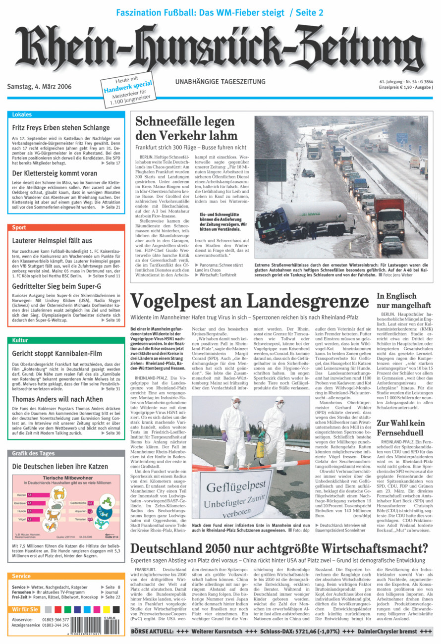 Rhein-Hunsrück-Zeitung vom Samstag, 04.03.2006