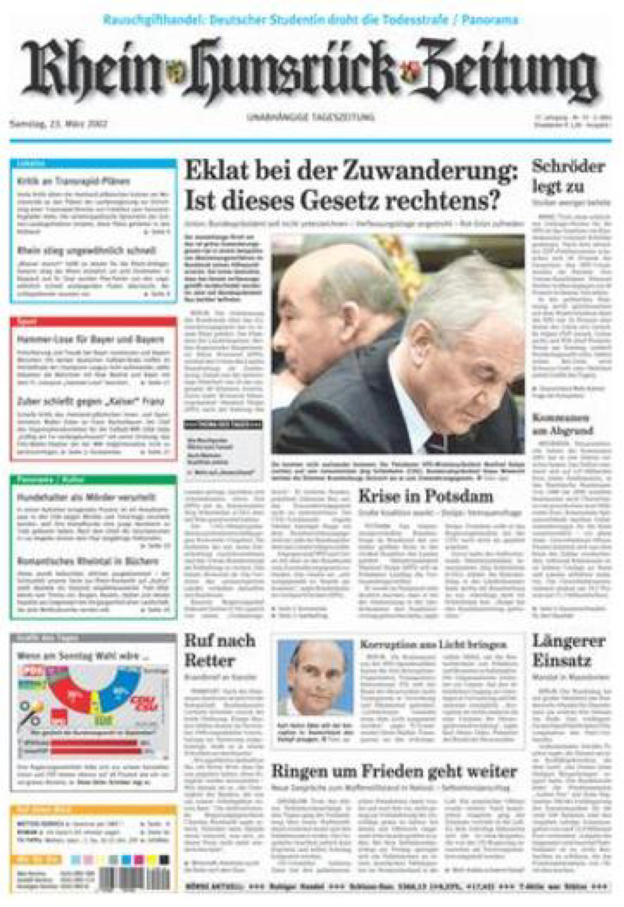 Rhein-Hunsrück-Zeitung vom Samstag, 23.03.2002