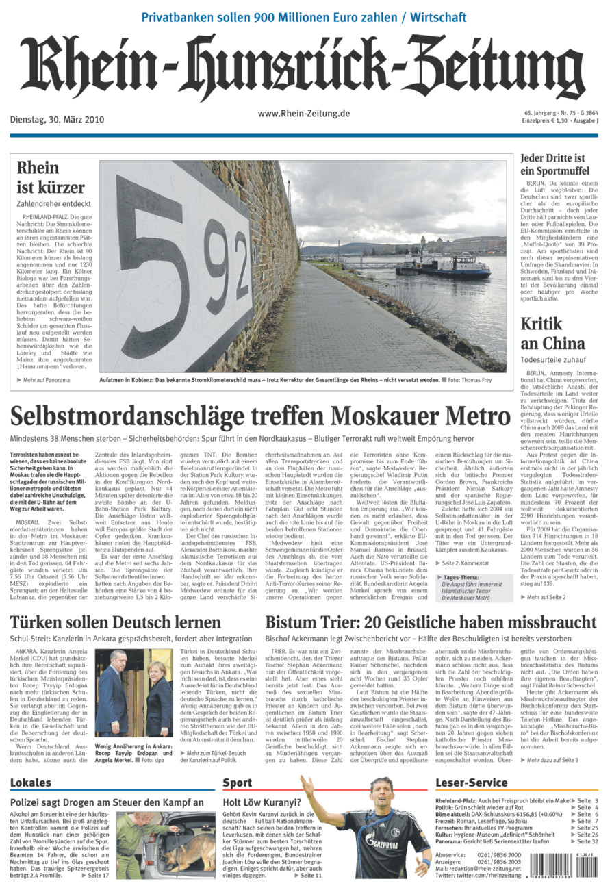 Rhein-Hunsrück-Zeitung vom Dienstag, 30.03.2010