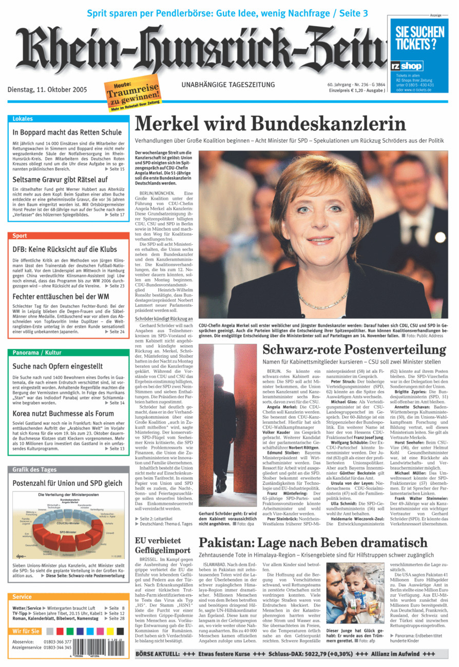 Rhein-Hunsrück-Zeitung vom Dienstag, 11.10.2005