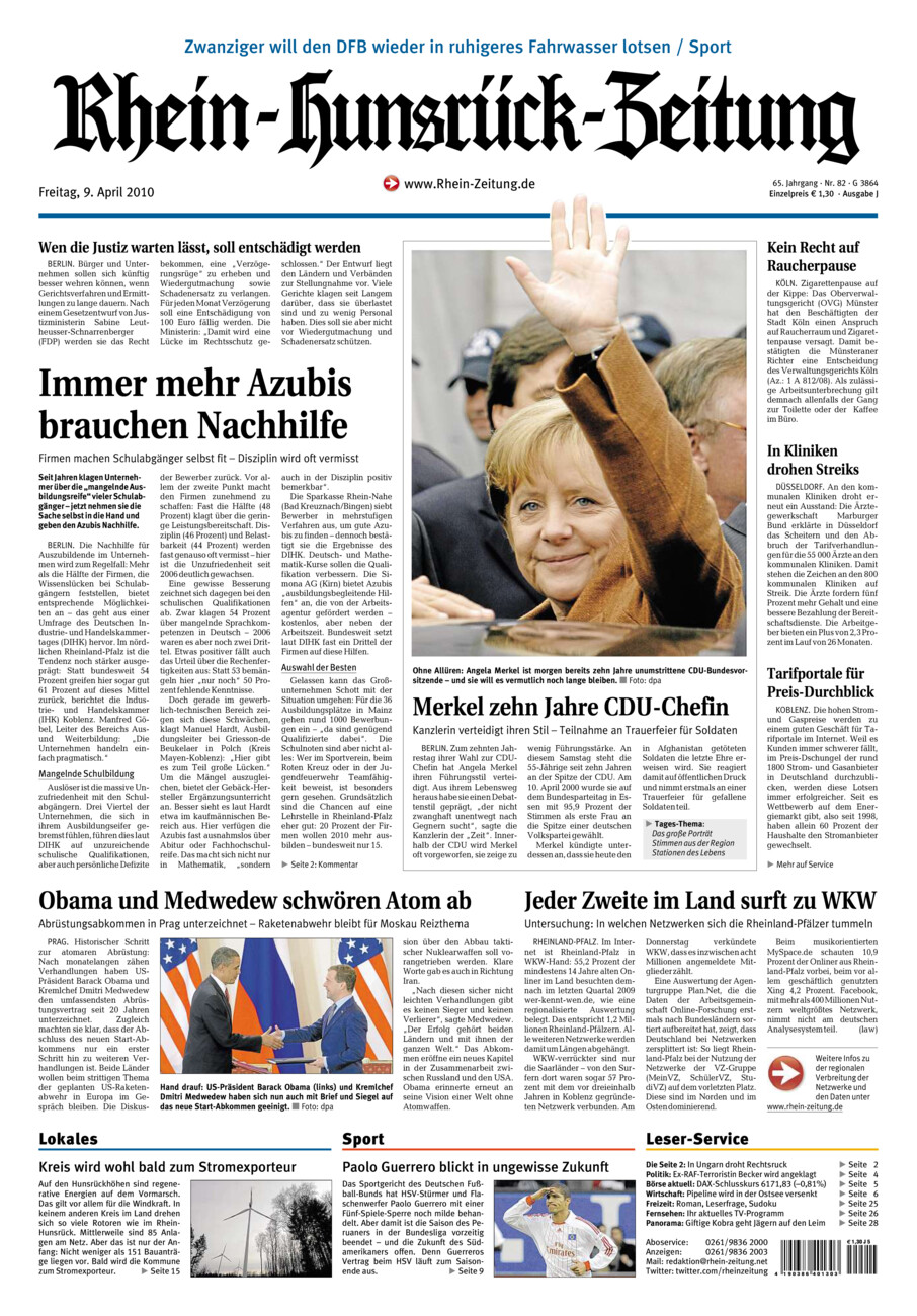 Rhein-Hunsrück-Zeitung vom Freitag, 09.04.2010