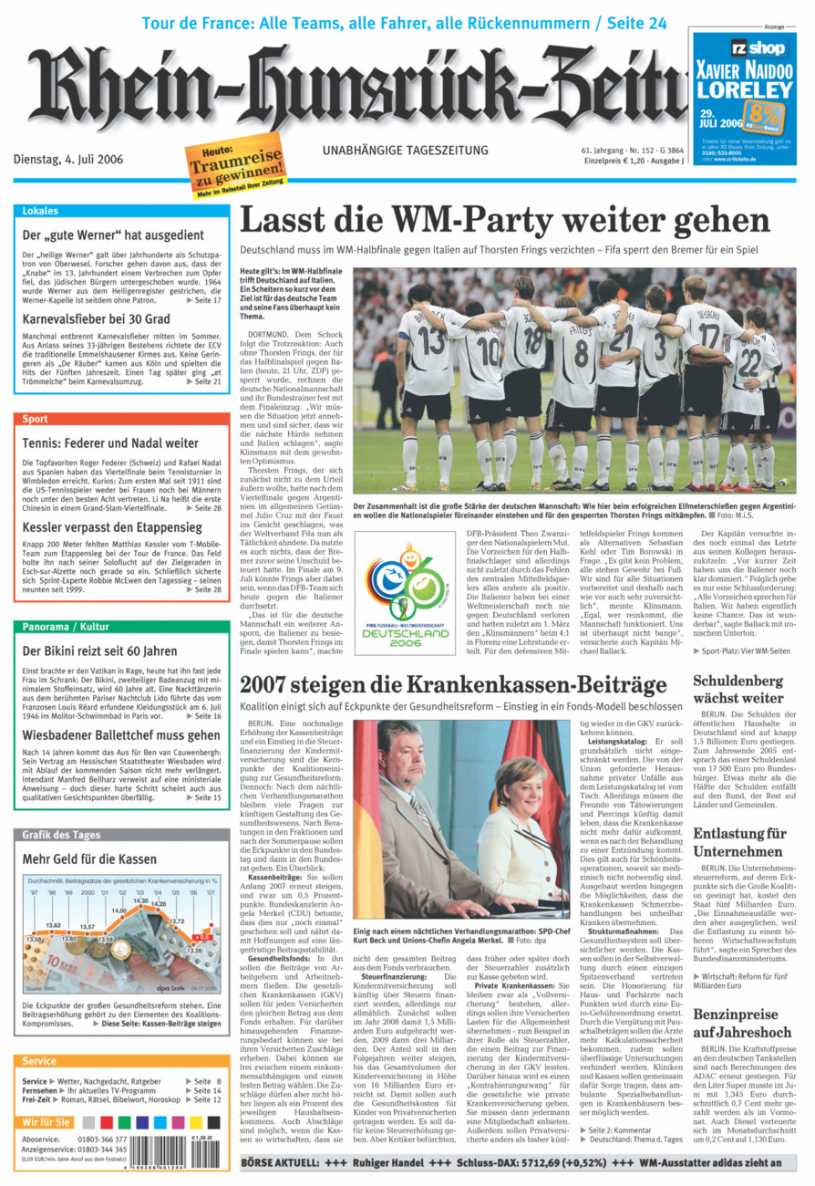 Rhein-Hunsrück-Zeitung vom Dienstag, 04.07.2006