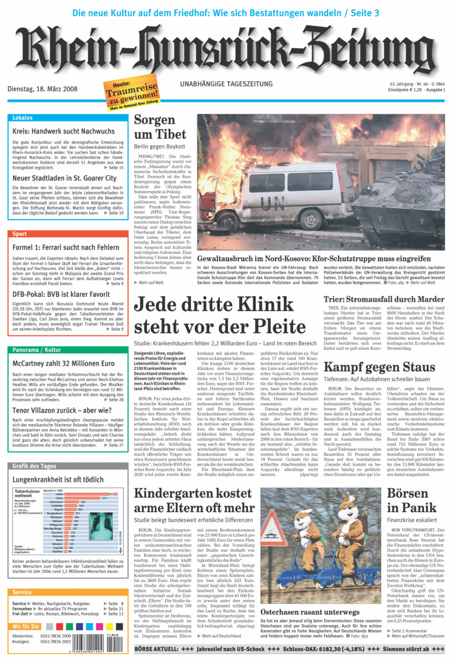 Rhein-Hunsrück-Zeitung vom Dienstag, 18.03.2008