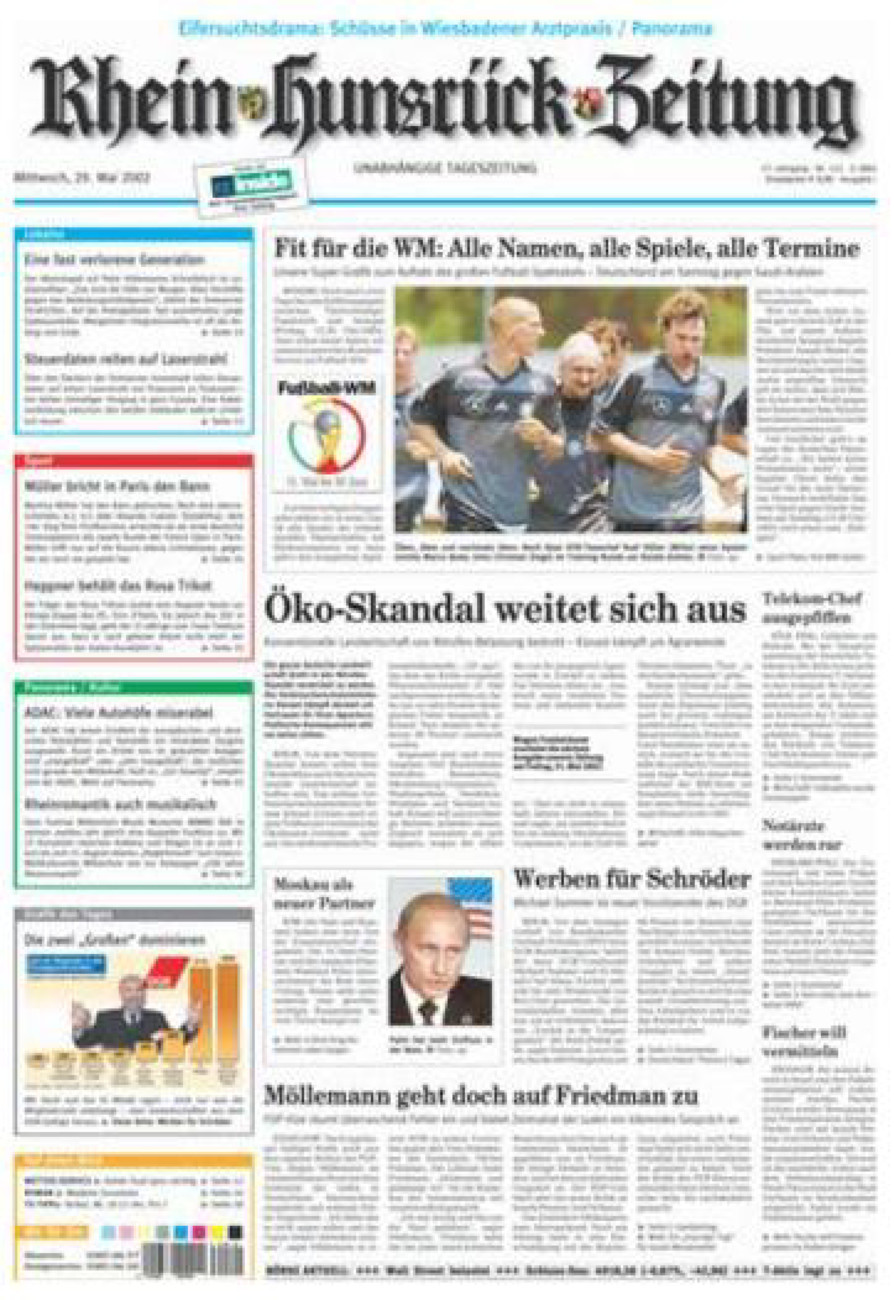 Rhein-Hunsrück-Zeitung vom Mittwoch, 29.05.2002