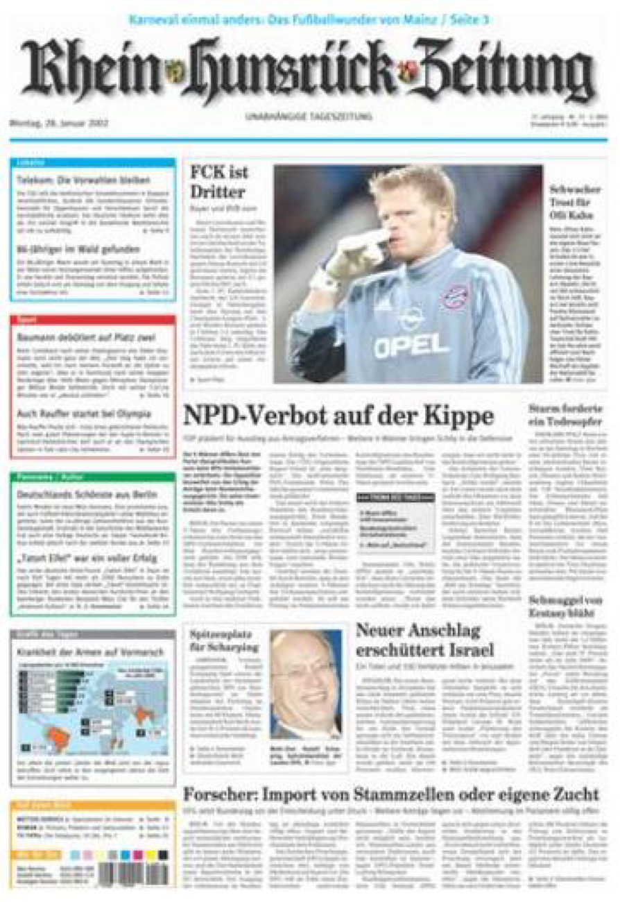 Rhein-Hunsrück-Zeitung vom Montag, 28.01.2002