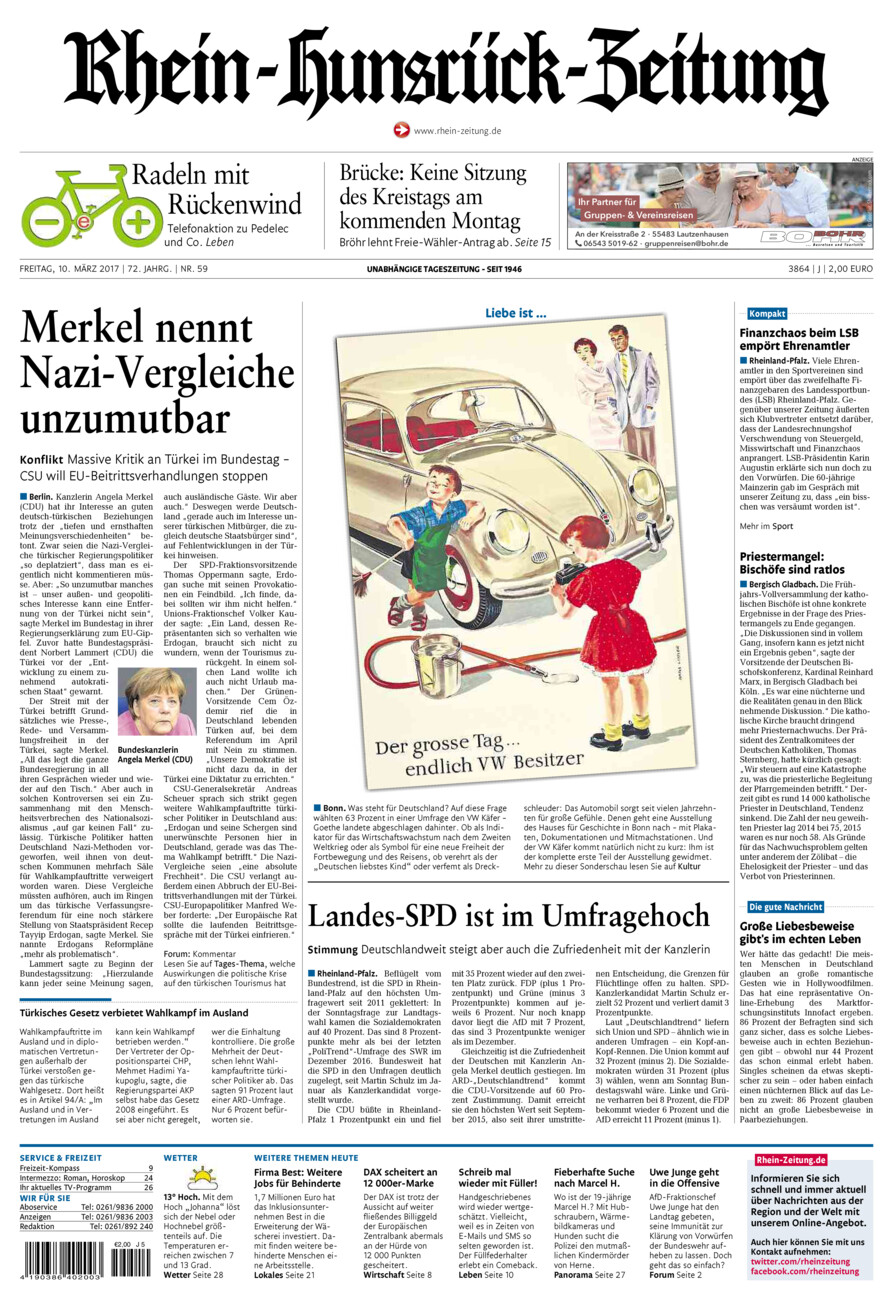 Rhein-Hunsrück-Zeitung vom Freitag, 10.03.2017