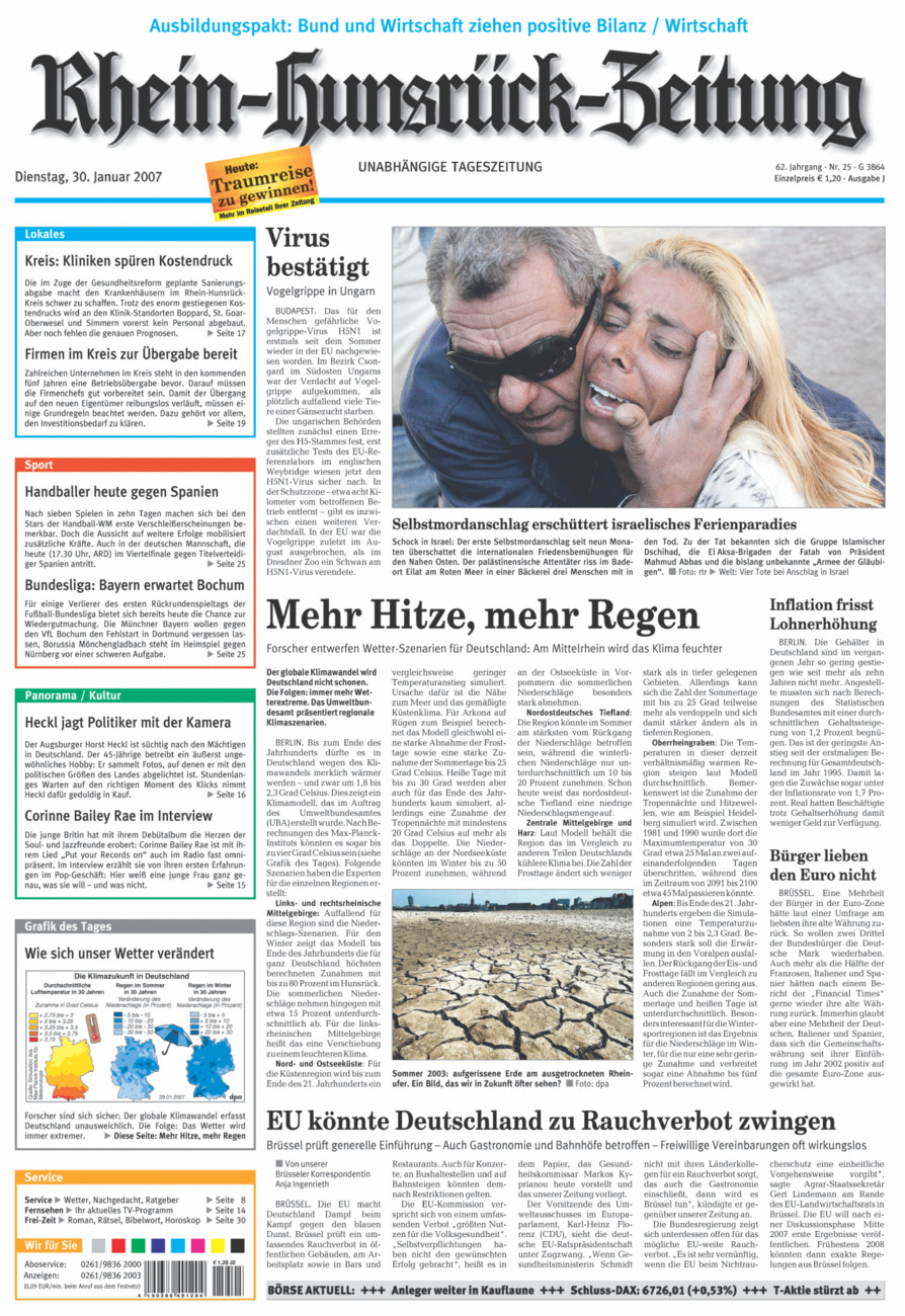 Rhein-Hunsrück-Zeitung vom Dienstag, 30.01.2007