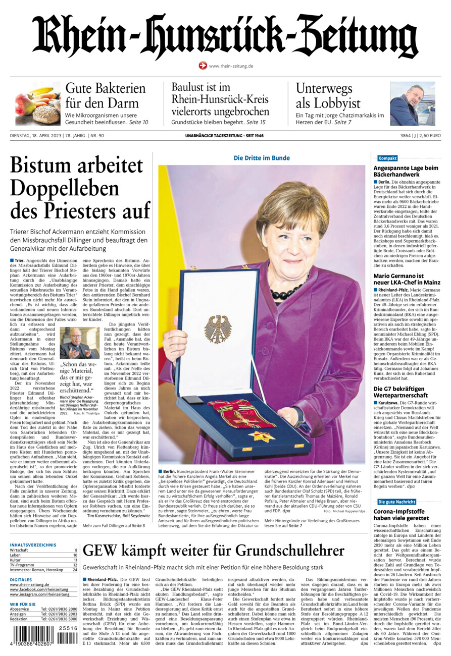 Rhein-Hunsrück-Zeitung vom Dienstag, 18.04.2023