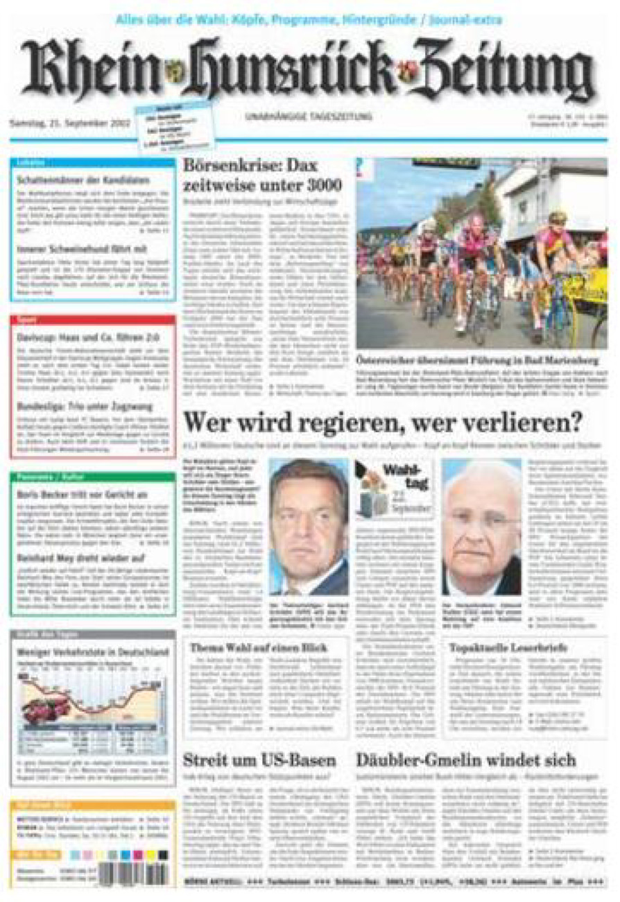 Rhein-Hunsrück-Zeitung vom Samstag, 21.09.2002