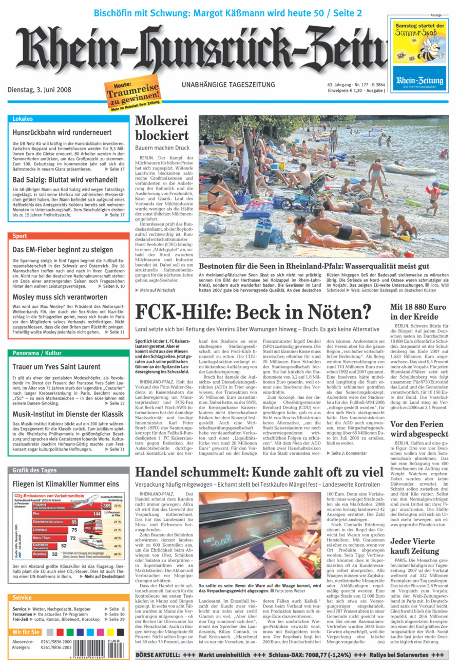 Rhein-Hunsrück-Zeitung vom Dienstag, 03.06.2008