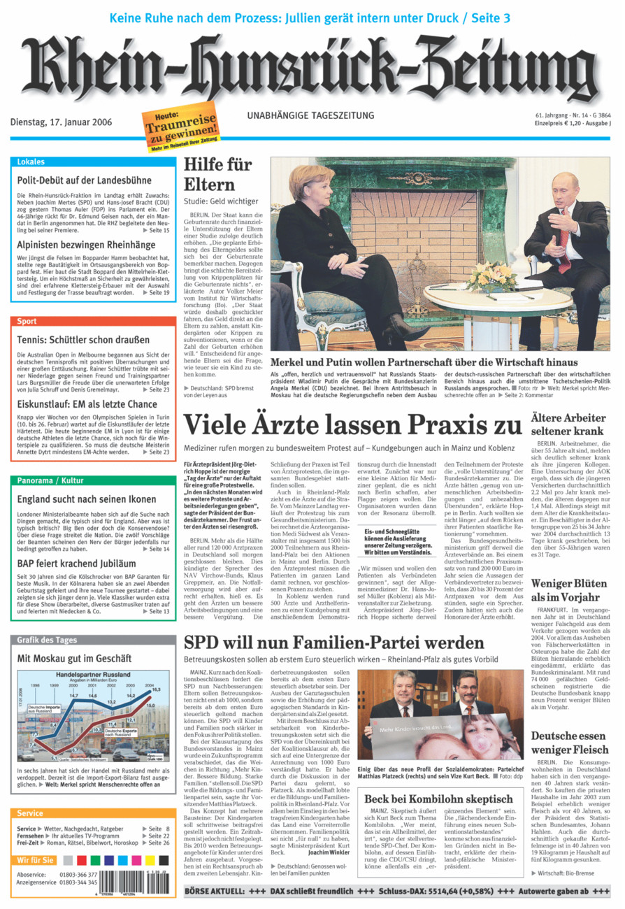 Rhein-Hunsrück-Zeitung vom Dienstag, 17.01.2006